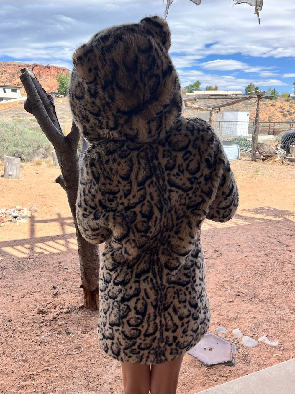 Ocelot Spirithoods Coat - faux fur